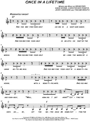 "Once in a Lifetime" Sheet Music - 2 Arrangements Available Instantly ...