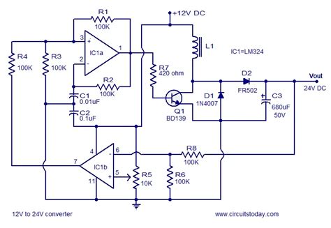 24 Volt To 12 Volt Converter Circuit Diagram