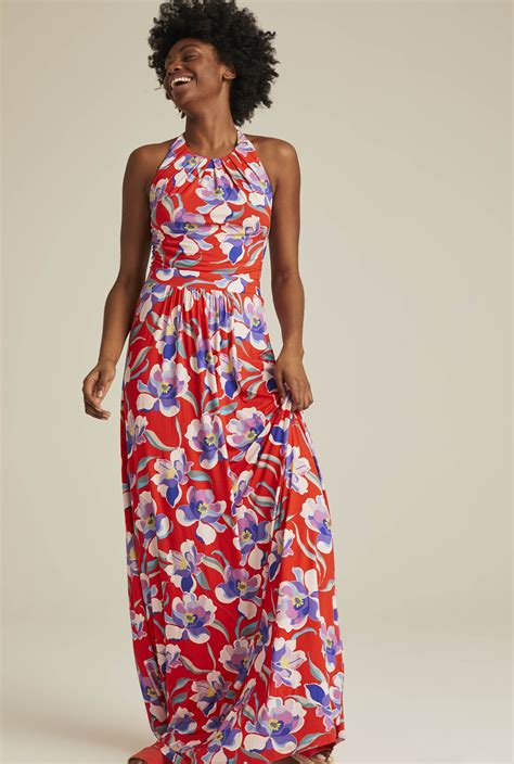 Tall Floral Print Halterneck Jersey Maxi dress by Long Tall Sally | Clothing for tall women ...