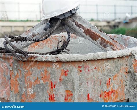 A White Construction Worker S Helmet on a Construction Site beside a Pond. Stock Image - Image ...