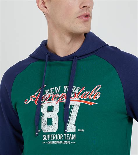 Buy Aeropostale Aero Men's Logo Embroidered Hoodie In Green | 6thStreet UAE