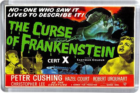 The Curse of Frankenstein Movie Poster - Fridge Magnet 5CM X 7.5CM by SuperUniverse on Etsy ...