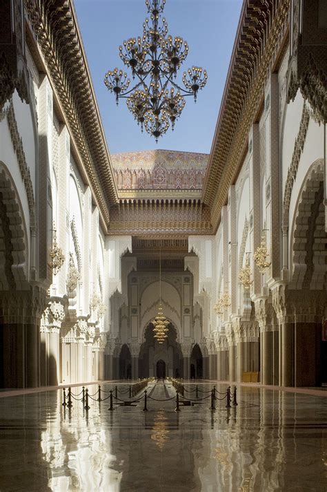 Interior Of Hassan II Mosque, Version 2 - Peter Sanders | Mosque, Andalusian architecture ...