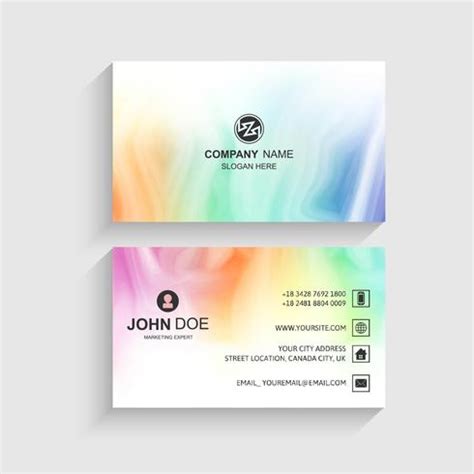 Abstract colorful business card template design 246280 Vector Art at Vecteezy