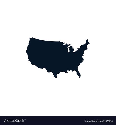 Usa map graphic design template isolated Vector Image