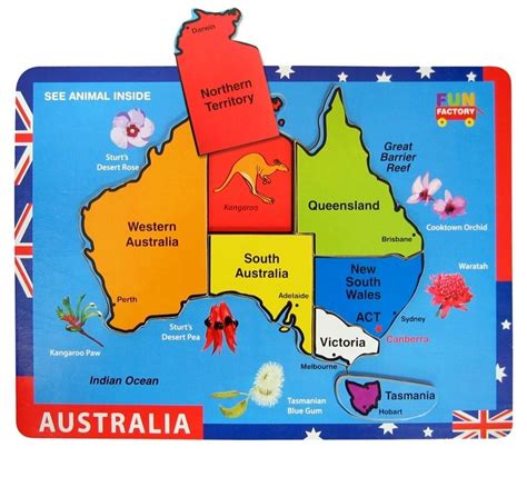 Australia Map Puzzle | Lemony Gem Toys Online