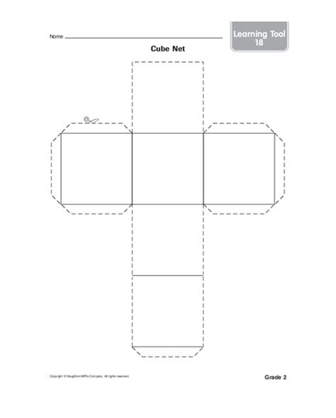 Cube Net Worksheet for 4th - 5th Grade | Lesson Planet