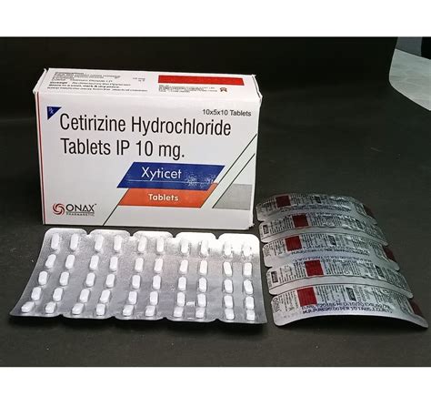 10mg Cetirizine Hydrochloride Tablets at Rs 120/stripe | Cetirizine ...