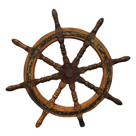 Vintage Ship's Steering Wheel | Chairish