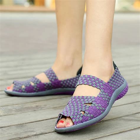 2019 New Spring Summer Hand woven Women Shoes Casual Sneakers Spell ...