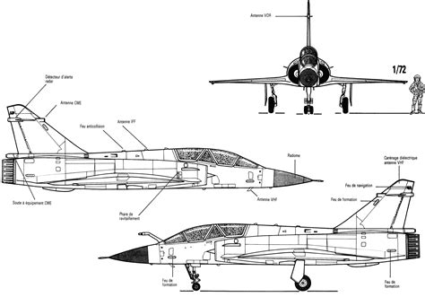 Dassault Mirage 2000 Blueprint - Download free blueprint for 3D modeling