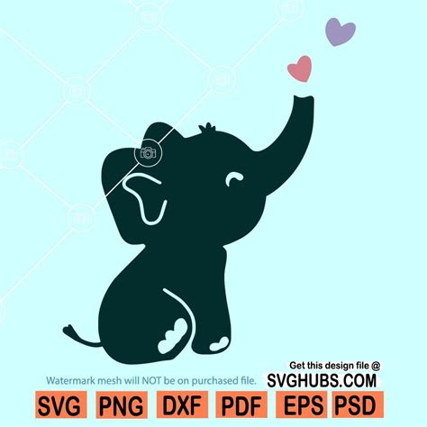 Baby Elephant SVG, Cute Baby Elephant SVG, mom and baby elephant svg