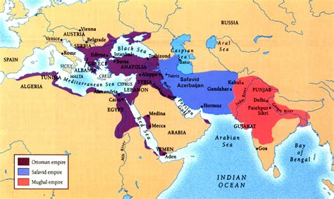 Ottoman Safavid And Mughal Empires Map