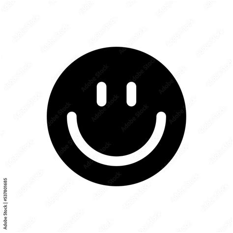 Smiling emoji black glyph ui icon. Feelings expression. Positive mood. User interface design ...