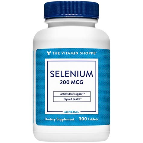 Selenium 200mcg Mineral Supplement to Support Cellular Heart Health, Once Daily Antioxidant ...