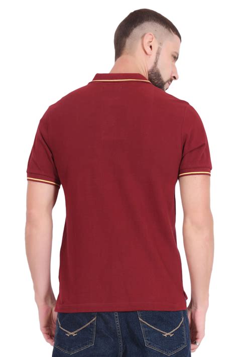 Plain Cotton Maroon Polo T shirt for Men – BlueAura Apparels