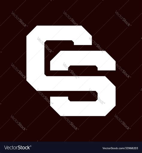 Initial letter cs or c3 logo template with sporty Vector Image