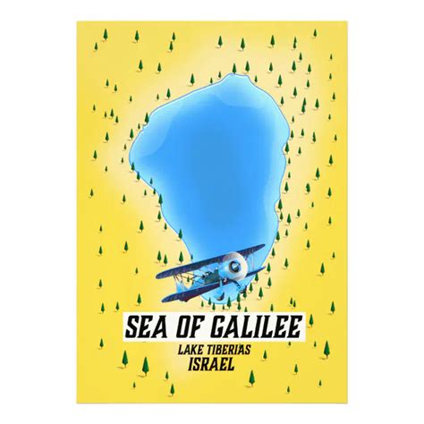 Sea of Galilee Israel map poster | Zazzle