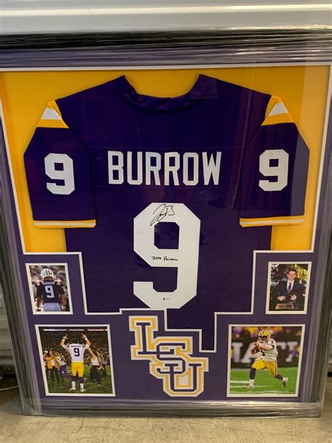 Joe Burrow Autographed Signed Framed LSU Tigers Jersey | Etsy