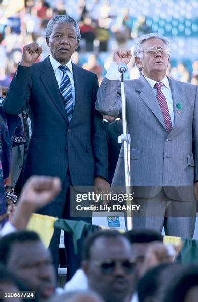 Nelson Mandela with Winnie Mandela and Joe Slovo. Meeting of ANC ...