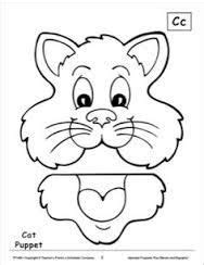 Image result for Animal paper bag puppets templates | Cat crafts ...