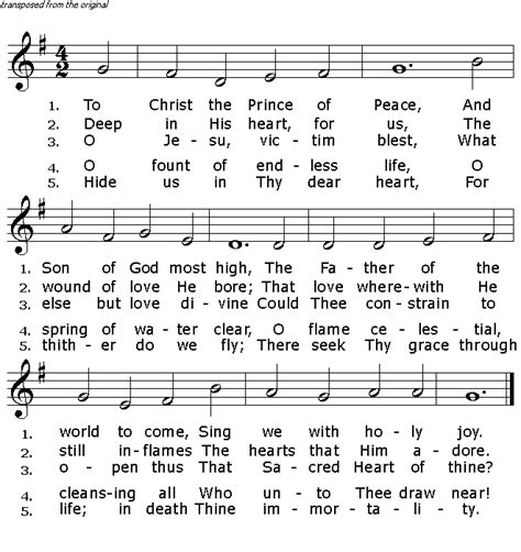 Traditional Catholic English hymn lyrics - To Christ The Prince Of Peace - Christ King church ...