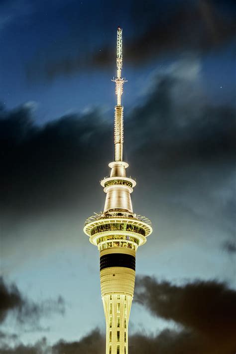 Auckland Sky Tower Night Photograph by Joan Carroll | Fine Art America