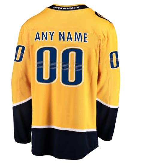 Customizable - Nashville Predators Youth Premier Jersey Home/ Gold ...