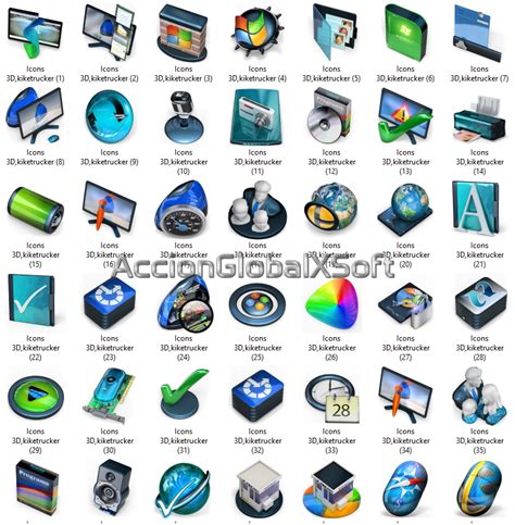 Coleccion Iconos 3D | AccionGlobalXSoft - Tu blog de software y tutoriales de Windows y Linux