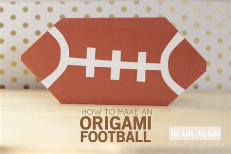 Origami Football {For Kids By Kids project 1} - Kiki & Company