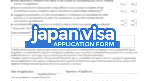 JAPAN VISA APPLICATION FORM: Sample + How to Fill it Out | The Poor ...