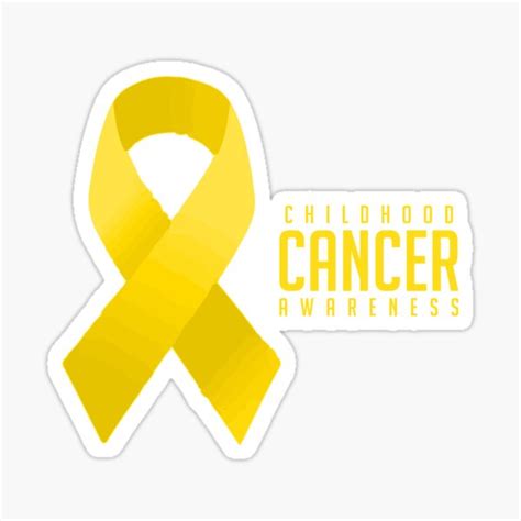 "Yellow Ribbon Childhood Cancer Awareness Advocacy Gift" Sticker for Sale by TTFMerch | Redbubble