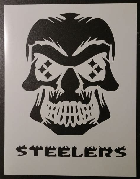 Pittsburgh Steelers Skull - Stencil – My Custom Stencils