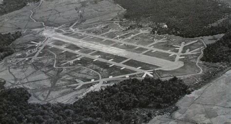 [Photo] Aerial view of Fighter Strip #1 on Guadalcanal a short distance from the main airstrip ...