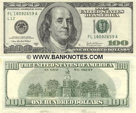 u.s. currency | United States of America 100 Dollars 2003 - United States Currency ... | Dollar ...