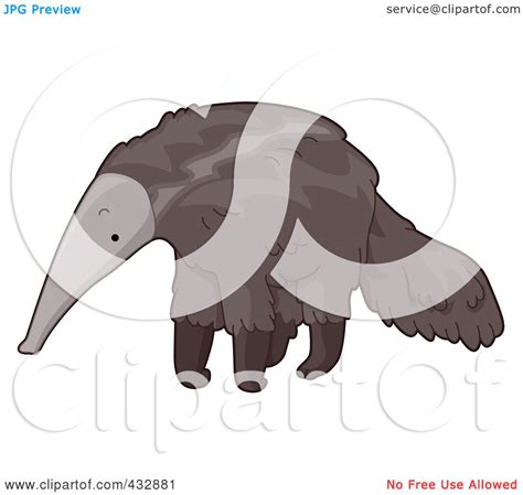 Royalty-Free (RF) Clipart Illustration of a Cute Anteater by BNP Design Studio #432881