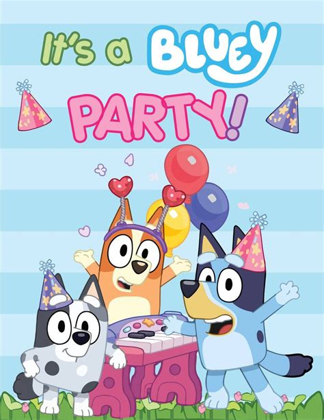 Party Sign Bluey | 2nd birthday party themes, Birthday party themes ...