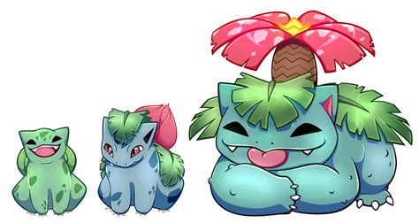 Bulbasaur Evolution Line Stickers by Griz-The-Ambear on DeviantArt