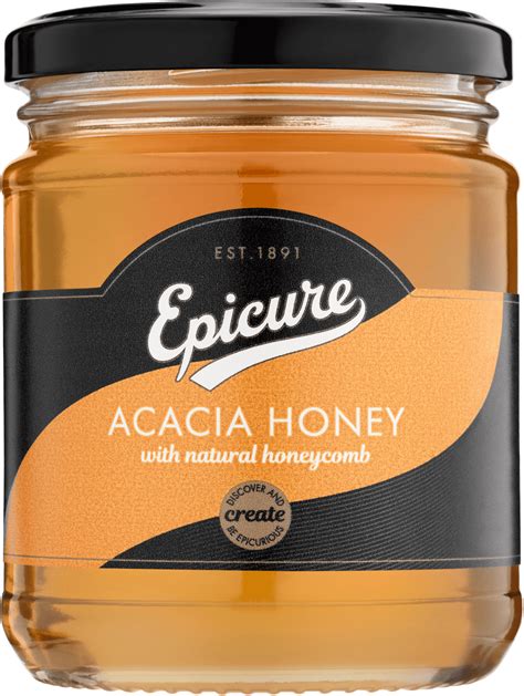 Acacia Honey with natural honeycomb - Honey at Epicure