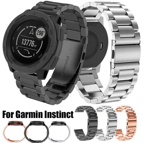 Stainless Steel Replacement Watch Band Strap Wristband For Garmin Instinct Watachband Sporting ...