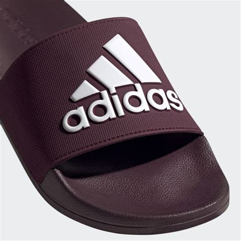 adidas Adilette Shower Slides - Burgundy | adidas US | Adidas, Tenis shoes, Red adidas