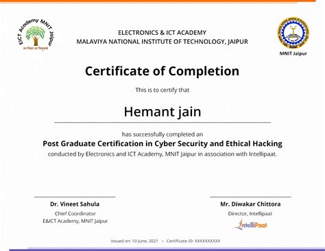 PG Certification in Cyber Security and Ethical Hacking, EICT - MNIT