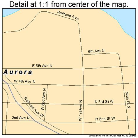 Aurora Minnesota Street Map 2702872