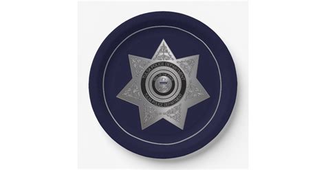 Tulsa-Police-Dept-Badge-OPTION 1-PAPER PLATE | Zazzle