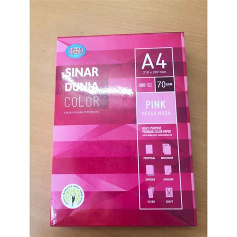 Kertas HVS A4 70 Gsm/ Warna Pink | SIPLah