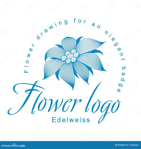 Edelweiss is a Logo Template, a Flower for an Elegant Corporate Identity with Symbol of an Open ...