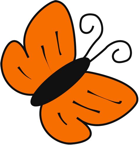 Orange butterfly | Butterfly clip art, Cartoon butterfly, Clip art