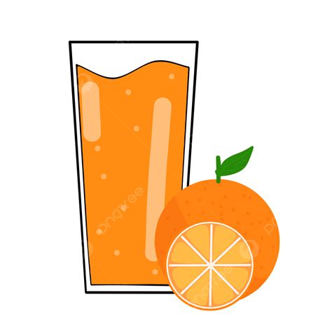 Flat Design Orange Juice, Orange Juice, Food Illustration, Fresh Juice PNG Transparent Clipart ...