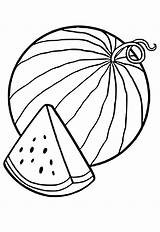 Watermelon Slice Coloring Page sketch template