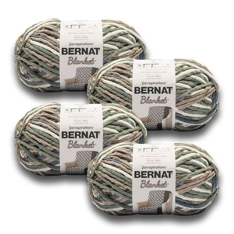 Bernat® Blanket™ #6 Super Bulky Polyester Yarn, Mist 10.5oz/300g, 220 ...